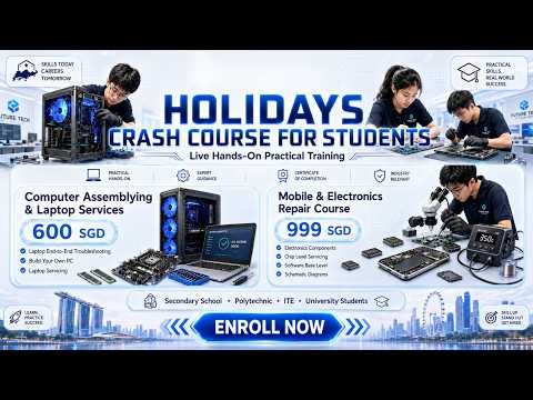 🚀 HOLIDAYS CRASH COURSE FOR STUDENTS ,  Computer Assembling & Laptop Services , Mobile Repair Course