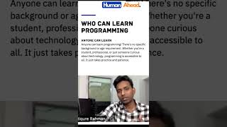 Who can learn programming? Anyone can learn programming #programming  #pyton #coding #codingislife