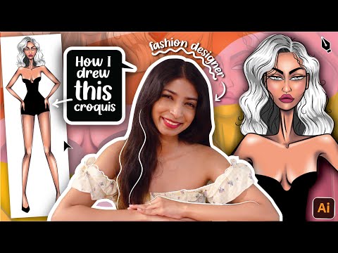 Draw stylized Female Croquis on Illustrator for your fashion design portfolio!