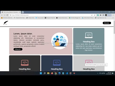One Page Full Website For Practice | HTML & CSS Responsive Website