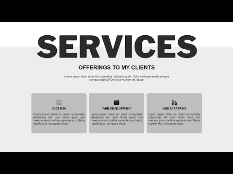 How to Create a Responsive Services Section with HTML and CSS | Tutorial for Beginners