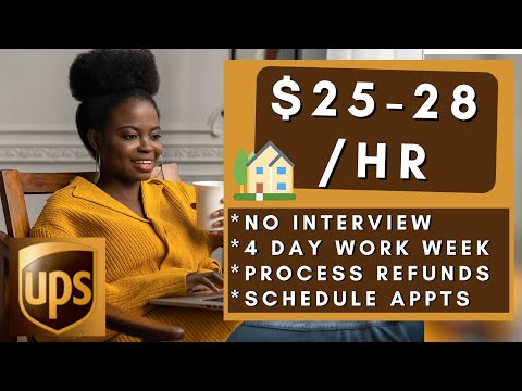 UPS is Hiring Remote! + No Interview No Experience Remote Work From Home Jobs 2025 | 4 Day Work Week