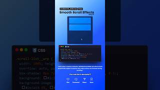 Smooth Scroll Effects #codewith_muhilan #css #coding #animated