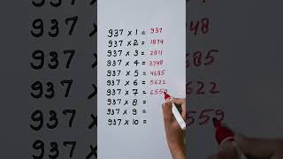 Find mistake in last digit of Table 937...🤔 #reasoning #maths #shorts