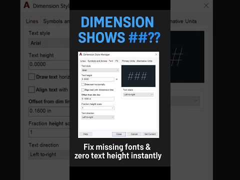 AutoCAD Tip: Fix Dimension Showing “###” Instantly!