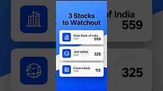 Top 3 stocks to watch right now! Don’t miss SBI, JSW Infra, and Canara Bank’s latest price moves.
