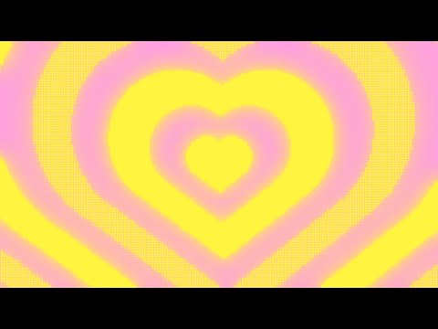Pink and Yellow Y2k Neon LED Lights Heart Background || 1 Hour Looped HD