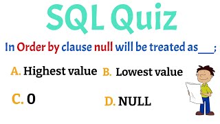 Oracle SQL Quiz - 9 | Can you score 10/10? 🔥SQL Multiple Choice Questions - SQL MCQ