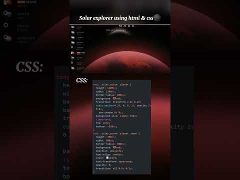 Solar System Explorer 🌍✨ | HTML & CSS  #coding #programming #webdevelopment #shorts #creativecoding