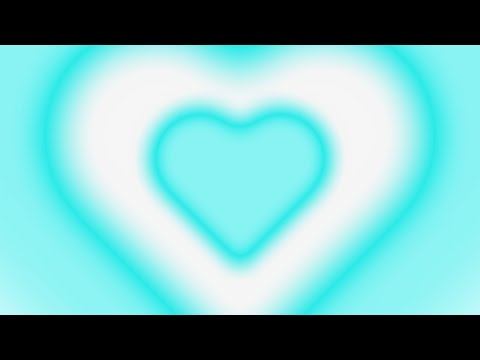 Blurred Teal Blue Y2k Heart Background || 1 Hour Looped HD