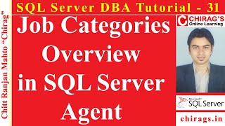 SQL Server DBA Tutorial 31 - Job Categories Overview in SQL Server Agent