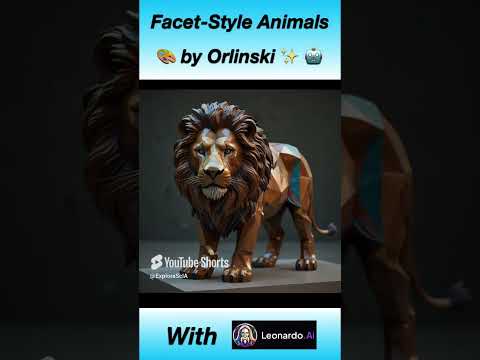 Facet Style Animals #aiart #art #animals #cute #leonardoaiart #leonardoai #leonardoaitutorial