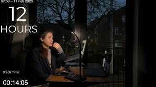 12-Hour LIVE Study With Me 🎓 | Cozy UK Ambience | Custom Pomodoro Timer | Deep Work Mode
