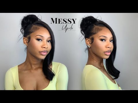HOW TO: Messy Bun Updo Using Seamless Clip Ins Ft. Betterlength Hair