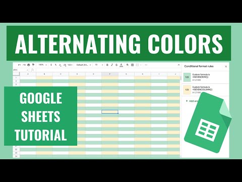 ROWS WITH ALTERNATING COLORS IN GOOGLE SHEETS