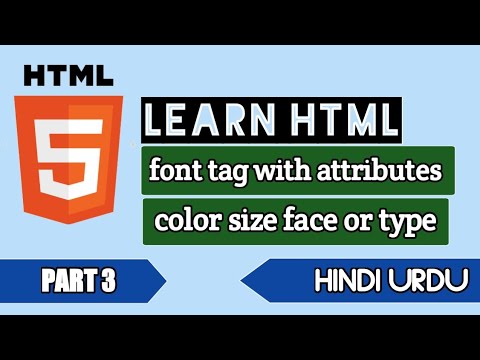 web development series for visually impaired person part 3. describe font tag with font attributes