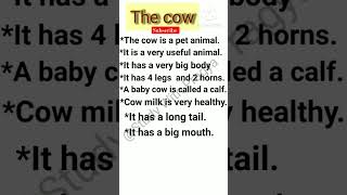 The Cow/ Cow essay in english 10 lines/ essay The cow @StudyWithPragya