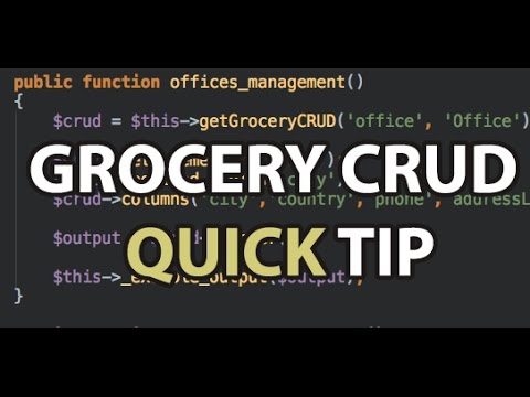 Quick Pro Tip: How to re-use Grocery CRUD common methods