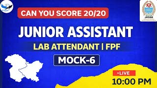 Live Mock Test – JKSSB 2026 Exams | Day-6 | Target 20/20 🎯