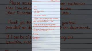 Resignation letter format || How to write Resignation letter  #shorts
