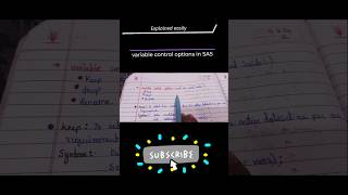 sas programming for beginners | options in sas . #sas notes 📒