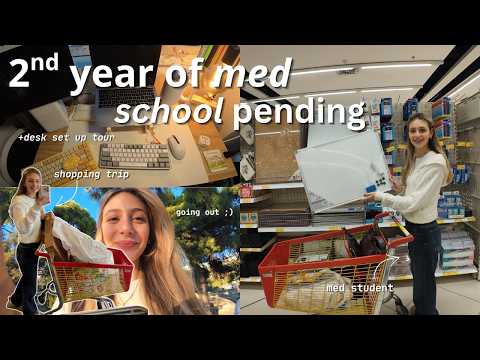 med school vlog | room tour 🩶 freshers week + desk set up