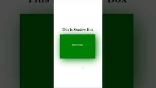 how to create box shadow in html #coding #html #css