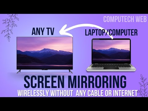 How to Wirelessly Mirror Your Laptop/Computer to TV Without Cables/Internet. #windows10 #windows11