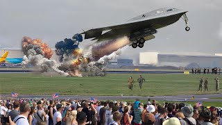 US Air Force B-2 Spirit Female Pilot Performs Full Speed Emergency Takeoff!