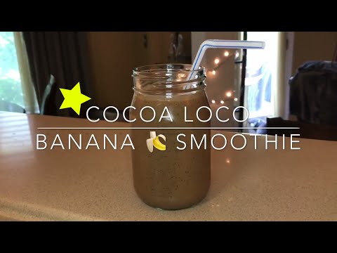 Vegan Chocolate Peanut Butter Banana Smoothie Recipe [healthy smoothie]