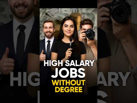 TOP 10 Jobs Without a Degree | High Salary Jobs Without Graduation #shorts