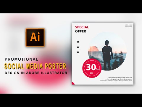 Promotional Social Media Poster Design | Adobe Illustrator Tutorial