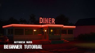 Autodesk Maya Beginner Tutorial: Creating a 3D Town Diner - Part 1 #fromtvseries @3dipscreation