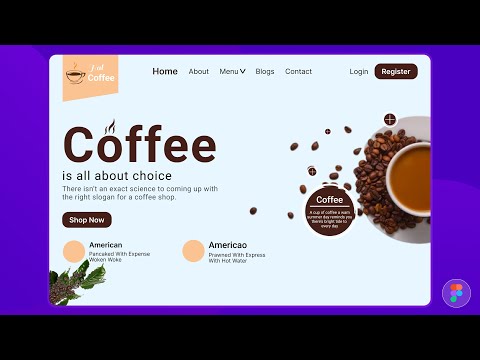 Coffee Shop UI/UX Design In Figma || Beginner UI design course.