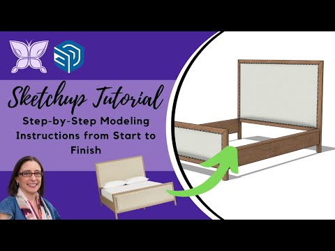 Sketchup Tutorial - Model a bed with step by step instructions