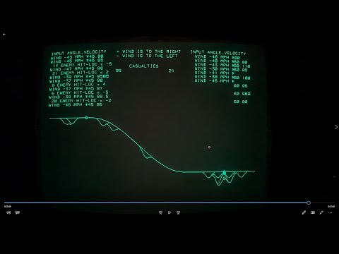 Super Artillery on my Tektronix 4054A with Option 31 "Color" enhanced 19 inch storage tube