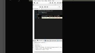 Hello World Program Code  #cprogramming #programmingeducation #trendingshorts #tricks #trickshots