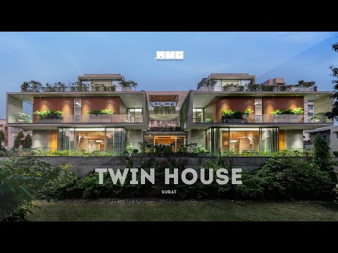 Twin House by Design Work Group, Surat