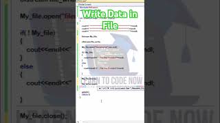Write Data in File. #programmingtips#programming #coding #programmingfun#computerscience #code #java
