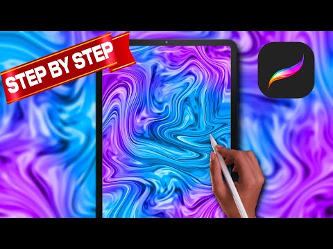 PROCREATE Easy Drawing for Beginners - liquid satin wallpaper Step by Step Procreate Tutorial