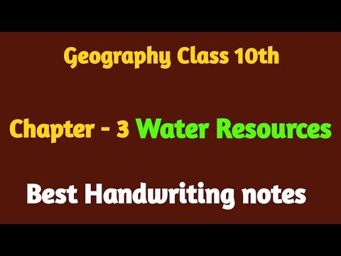 Water Resources class 10 Notes |Water resources notes class 10th | #water_resources #notes