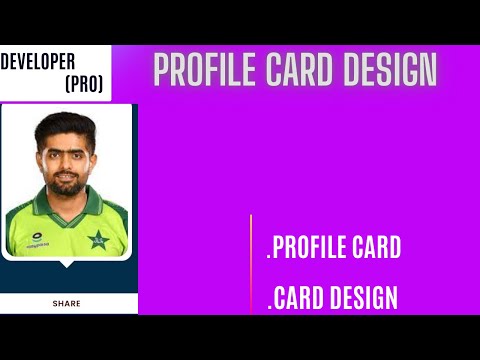 profile card || card design in web development