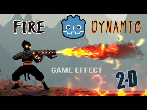 GODOT 4 -  Dynamic FIRE  (2D)  Interactive flames