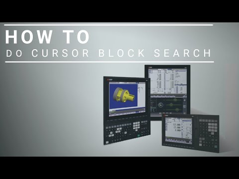Mitsubishi CNC - M8 Series - How To - Cursor Block Search
