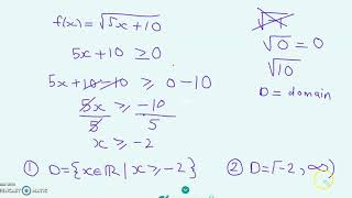 How to determine the  domain  and range of a function without graphing?