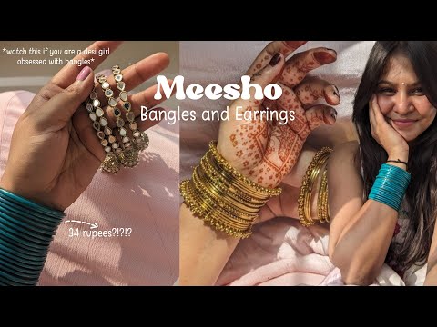 I shopped bangles and earrings from meesho| Meesho haul| Brown girl things