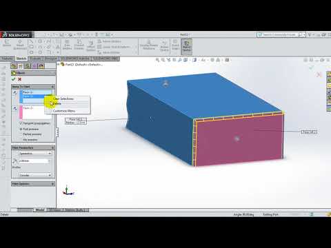 88 SolidWorks 2015 Surface Tutorial 88  Face Surface Fillet, fix unfilleted surfaces