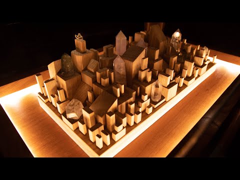 Sound Responsive, Interactive Light Sculpture / Illuminating Table - FUTURETRO + Music by Aphex Twin