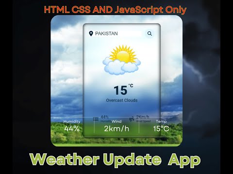 Create a Simple Weather App with HTML CSS and JavaScript|मौसम ऐप कैसे बनाएं |WeatherApp kaise banaen