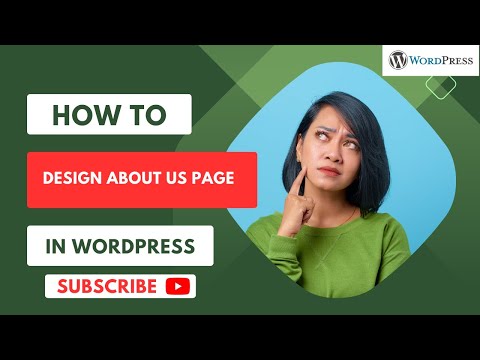 HOW TO DESIGN ABOUT US PAGE IN WORDPRESS
